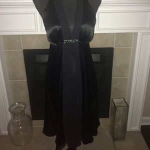 Sleek black halter dress